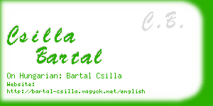 csilla bartal business card